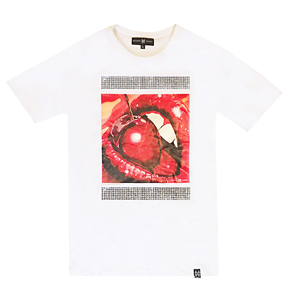 Cherry Bomb White tee