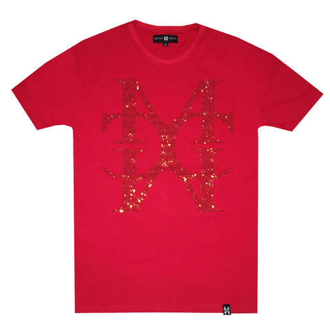 MC Jumbo Crystal Logo Red tee