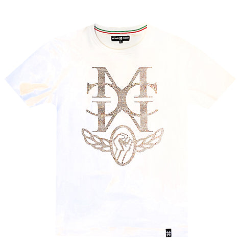 Mcmc White/Gold  Tee